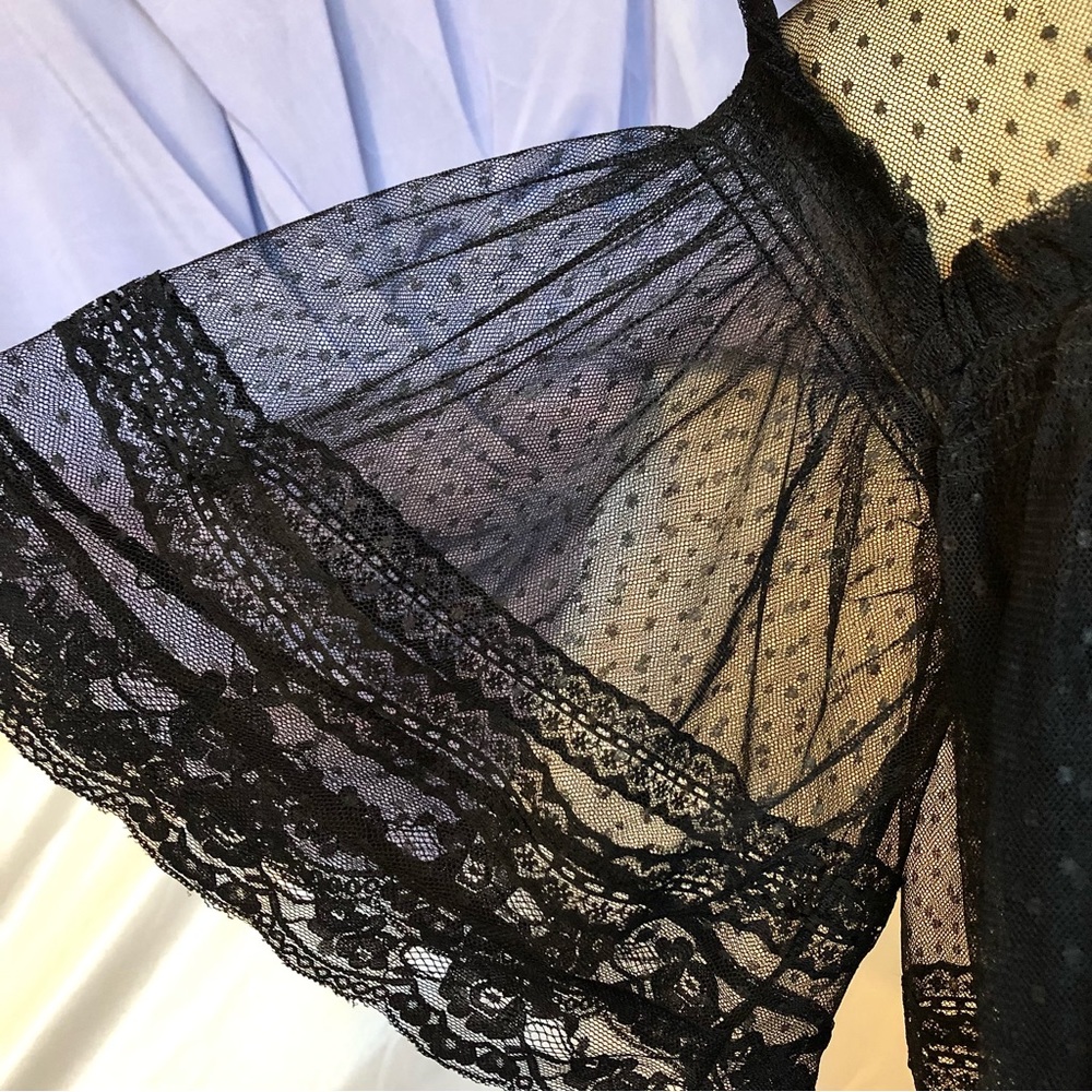 NWT Happy Nature illusion semi sheer lace black maxi dress size medium - Picture 6 of 12
